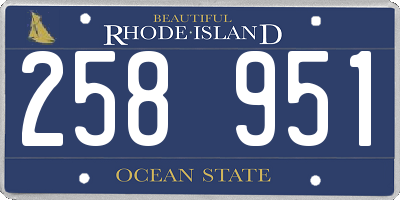 RI license plate 258951