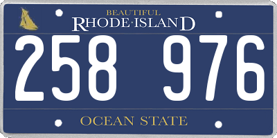 RI license plate 258976