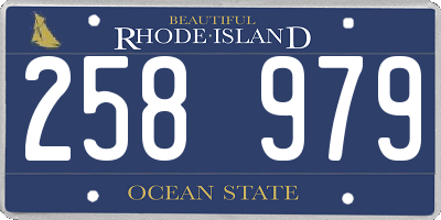 RI license plate 258979