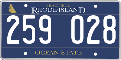 RI license plate 259028