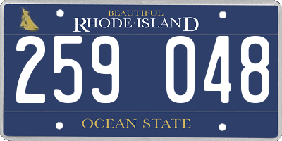 RI license plate 259048