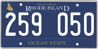 RI license plate 259050