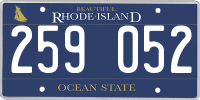 RI license plate 259052