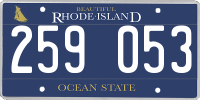 RI license plate 259053
