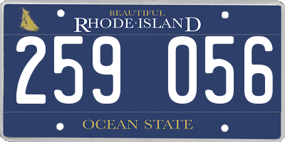 RI license plate 259056