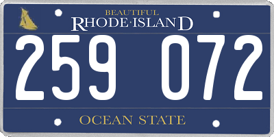 RI license plate 259072