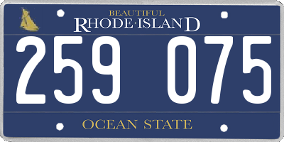 RI license plate 259075