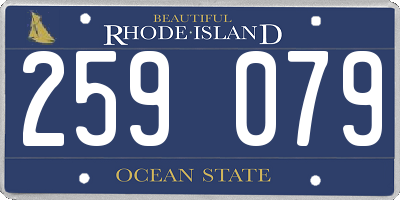 RI license plate 259079