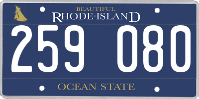 RI license plate 259080