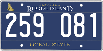 RI license plate 259081
