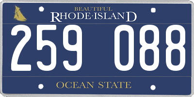 RI license plate 259088