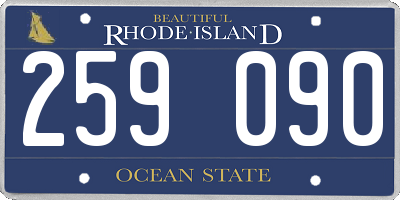 RI license plate 259090