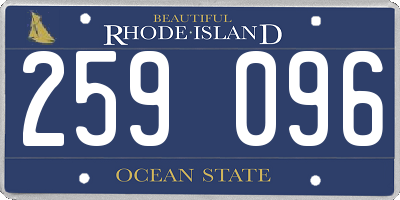 RI license plate 259096