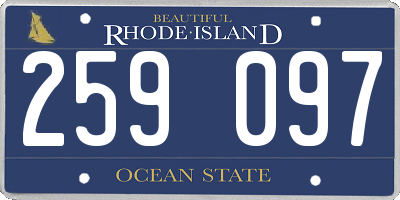 RI license plate 259097