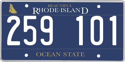 RI license plate 259101