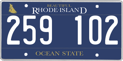 RI license plate 259102
