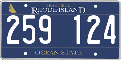 RI license plate 259124