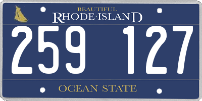 RI license plate 259127