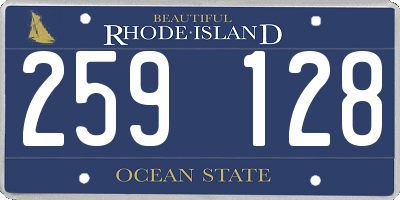 RI license plate 259128
