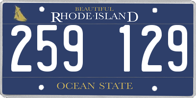 RI license plate 259129