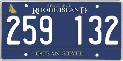RI license plate 259132