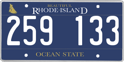 RI license plate 259133