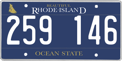 RI license plate 259146
