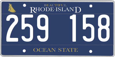 RI license plate 259158