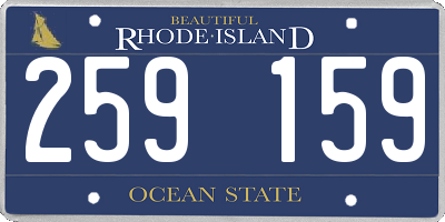 RI license plate 259159