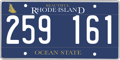 RI license plate 259161