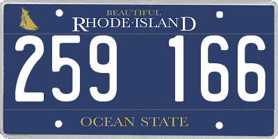 RI license plate 259166
