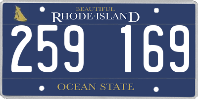 RI license plate 259169