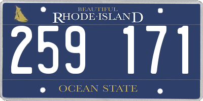 RI license plate 259171