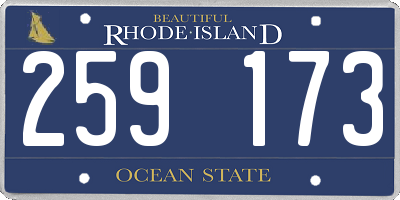 RI license plate 259173