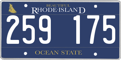 RI license plate 259175