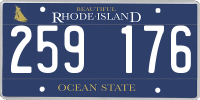 RI license plate 259176