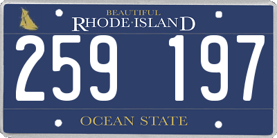 RI license plate 259197