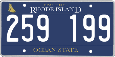 RI license plate 259199