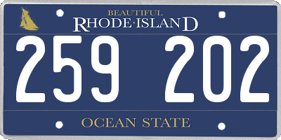 RI license plate 259202