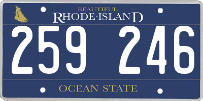 RI license plate 259246