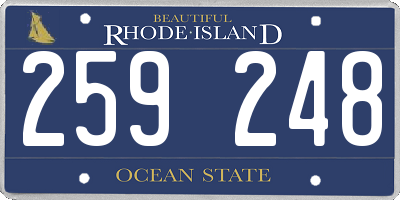 RI license plate 259248