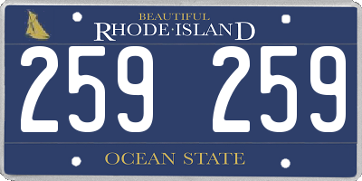 RI license plate 259259