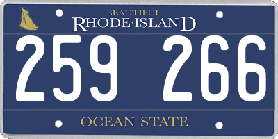 RI license plate 259266