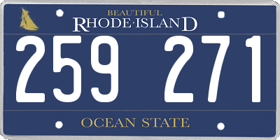 RI license plate 259271