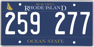 RI license plate 259277