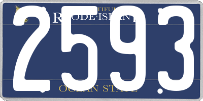 RI license plate 2593