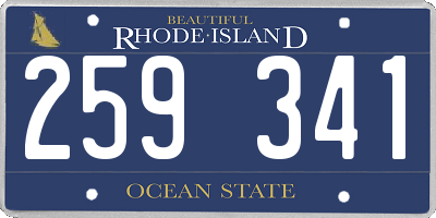 RI license plate 259341