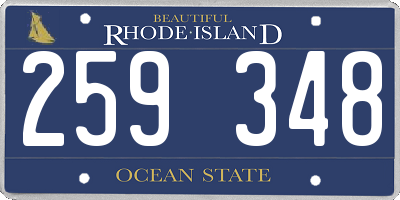 RI license plate 259348