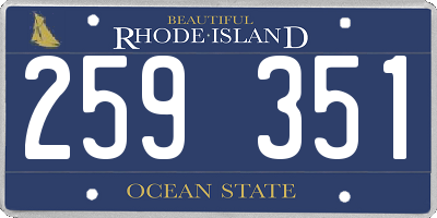 RI license plate 259351