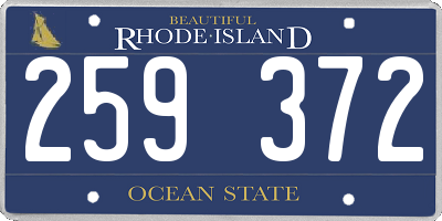 RI license plate 259372